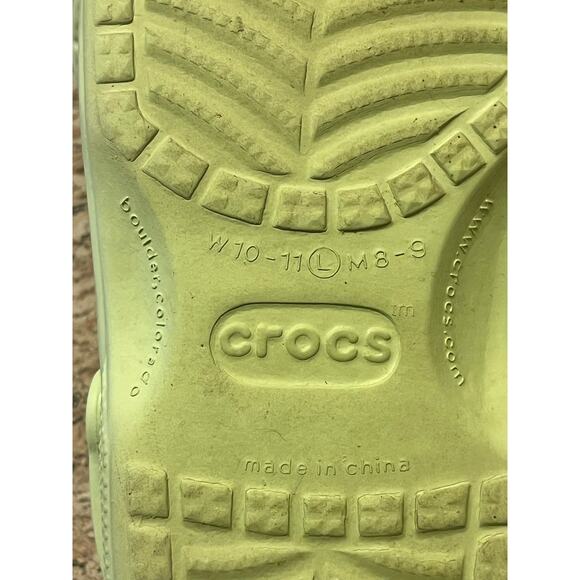 Crocs Classic Clog lime Green W10-11 M8-9 Comfort Slip On Foam Sandals wide - Picture 8 of 10